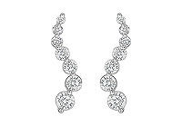 Diamond Journey Earrings : 14K White Gold - 2.00 CT Diamonds