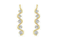 Diamond Journey Earrings : 14K White Gold - 2.00 CT Diamonds