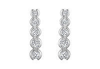 Diamond Journey Earrings : 14K White Gold - 2.00 CT Diamonds