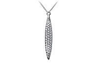 Diamond Pendant : 14K White Gold - 0.25 CT Diamonds