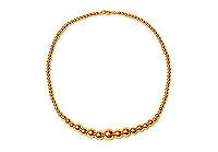 14K Yellow Gold Graduating Bead Necklace