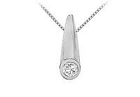 Diamond Pendant : 14K White Gold - 0.50 CT Diamonds