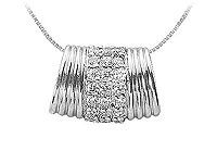 Diamond Pendant : 14K White Gold - 0.66 CT Diamonds