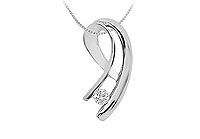 Diamond Pendant : 14K White Gold - 0.35 CT Diamonds