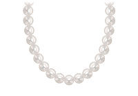 Akoya Cultured Pearl Necklace : 14K White Gold  4 MM