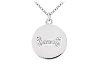 Diamond Disc Pendant : 14K White Gold - 0.10 CT Diamonds