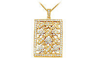 Diamond Pendant : 14K Yellow Gold - 1.50 CT Diamonds