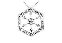 Diamond Pendant : 14K White Gold - 0.66 CT Diamonds