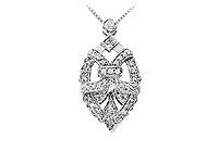Diamond Pendant : 14K White Gold - 0.50 CT Diamonds