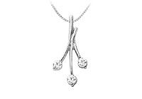 Diamond Pendant : 14K White Gold - 0.30 CT Diamonds