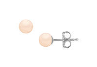 Akoya Cultured Pearl Stud Earrings : 14K White Gold  5 MM
