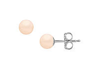 Akoya Cultured Pearl Stud Earrings : 14K White Gold  6 MM