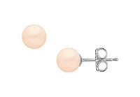 Akoya Cultured Pearl Stud Earrings : 14K White Gold  9 MM