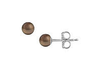 Akoya Cultured Pearl Stud Earrings : 14K White Gold  4 MM
