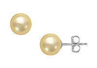 South Sea Pearl Stud Earrings : 18K White Gold  13 MM