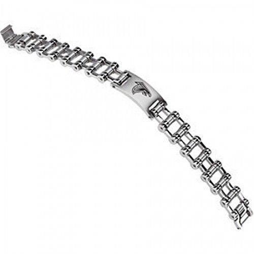Football Style Bracelet in Stainless Steel - Glossy Polish - Great