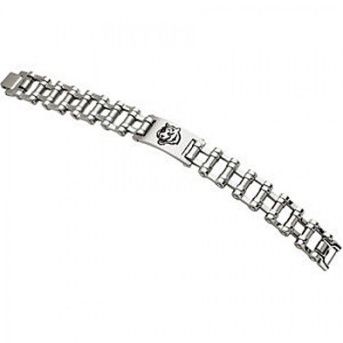 Football Design Bracelet in Stainless Steel - Glossy Polish - Spectacular