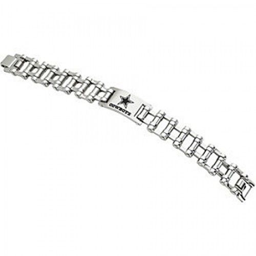 Football-Themed Bracelet in Stainless Steel - Mirror Polish - Neat