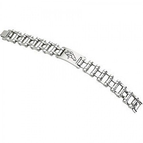 Football Design Bracelet in Stainless Steel - Glossy Finish - Impressive