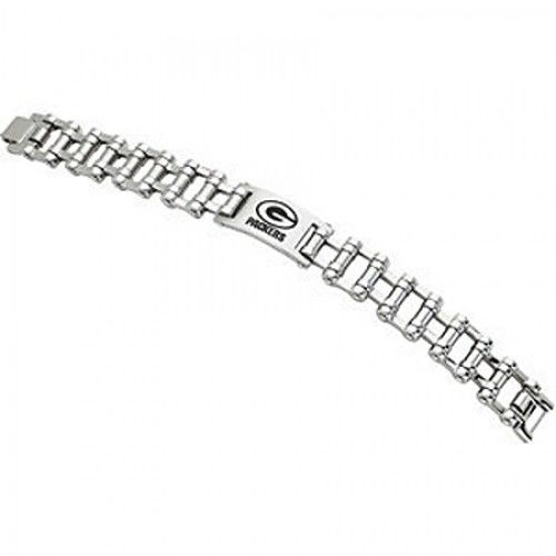 Football-Themed Bracelet in Stainless Steel - Glossy Polish - Astounding