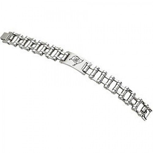 Football-Themed Bracelet in Stainless Steel - Glossy Finish - Exquisite
