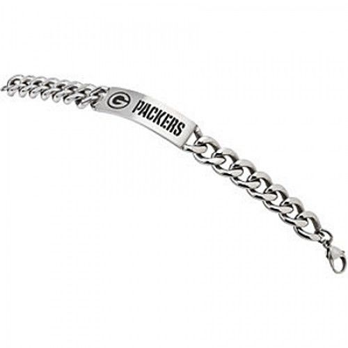 Football Style Bracelet in Stainless Steel - Mirror Polish - Shapely