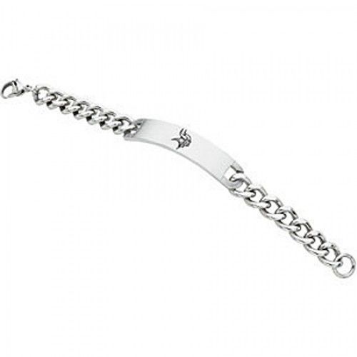 Football Style Bracelet in Stainless Steel - Glossy Finish - Captivating