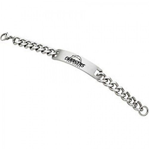 Football Design Bracelet in Stainless Steel - Polished Finish - Flattering