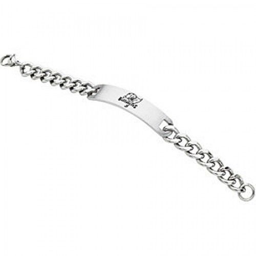 Football Style Bracelet in Stainless Steel - Glossy Polish - Mesmerizing