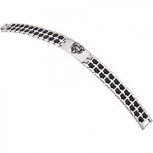 Football Design Bracelet in Stainless Steel - Glossy Finish - Striking