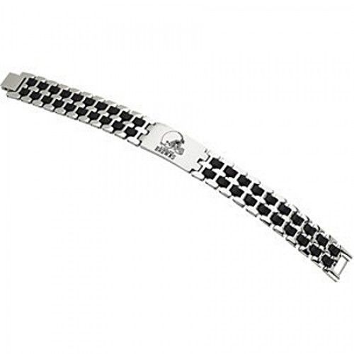 Football-Themed Bracelet in Stainless Steel - Glossy Polish - Impressive
