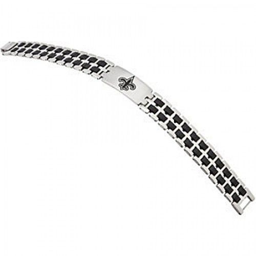 Football-Themed Bracelet in Stainless Steel - Mirror Polish - Charming