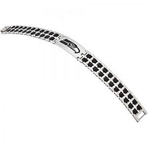 Football Style Bracelet in Stainless Steel - Glossy Polish - Exquisite