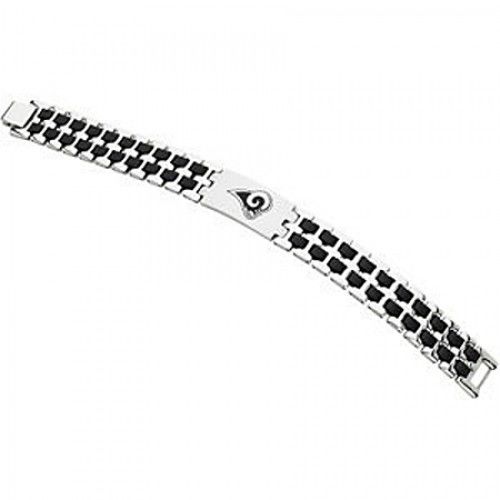 Football-Themed Bracelet in Stainless Steel - Polished Finish - Fascinating