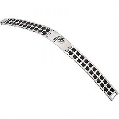 Football-Themed Bracelet in Stainless Steel - Mirror Finish - Graceful