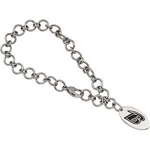 Football Design Bracelet in Stainless Steel - Mirror Finish - Gorgeous