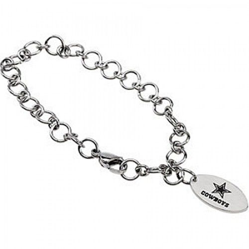 Football Design Bracelet in Stainless Steel - Glossy Polish - Nice