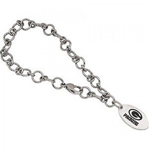 Football Design Bracelet in Stainless Steel - Glossy Finish - Radiant