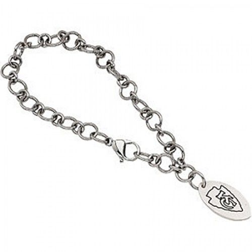 Unisex Adult'S Football Style Bracelet in Stainless Steel - Mirror Polish