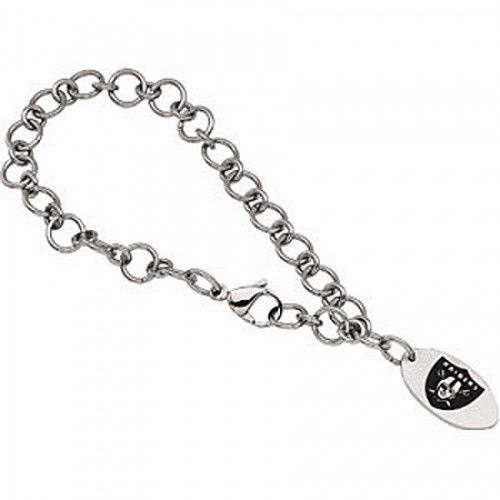 Football-Themed Bracelet in Stainless Steel - Mirror Finish - Inviting