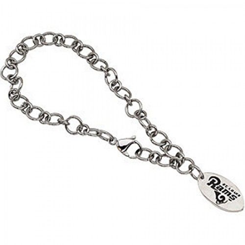 Football-Themed Bracelet in Stainless Steel - Glossy Polish - Tasteful