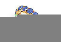 Blue Sapphire Eternity Band : 14K White Gold  4.00 CT TGW