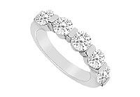 Diamond Wedding Band : 14K White Gold - 0.25 CT Diamonds