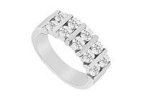 Diamond Wedding Band : 14K White Gold - 0.33 CT Diamonds