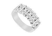 Diamond Wedding Band : 14K White Gold - 0.50 CT Diamonds