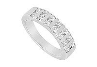 Diamond Wedding Band : 14K White Gold - 1.00 CT Diamonds
