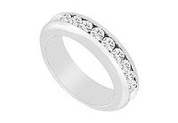 Diamond Wedding Band : 14K White Gold - 0.25 CT Diamonds