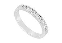 Diamond Wedding Band : 14K White Gold - 0.25 CT Diamonds