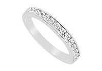 Diamond Wedding Band : 14K White Gold - 0.25 CT Diamonds