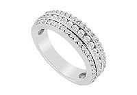 Diamond Wedding Band : 14K White Gold - 1.00 CT Diamonds